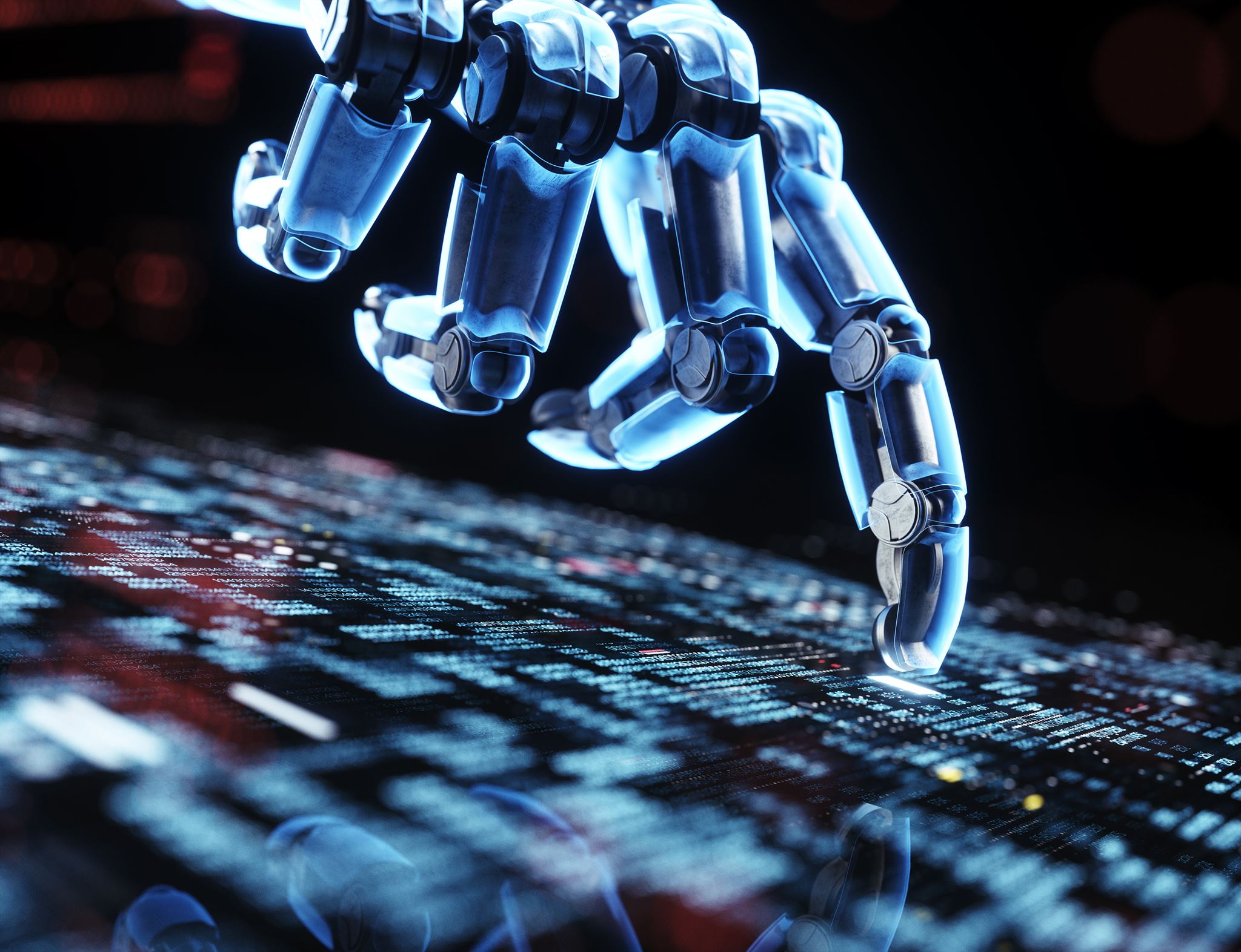 Robot-operating-a-machine